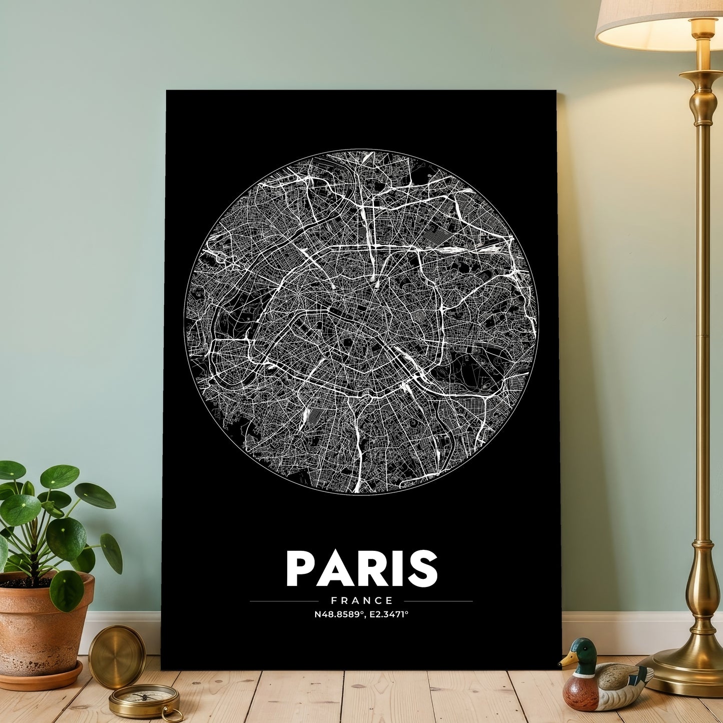 Paris Spot Map Poster