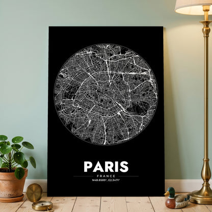 Paris Spot Map Poster