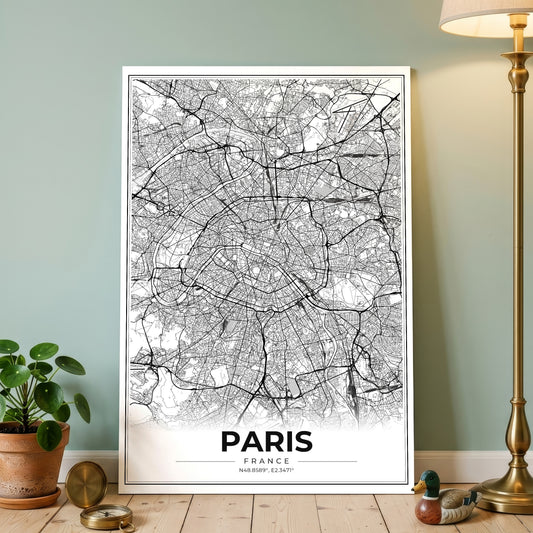 Paris Modern Map Poster