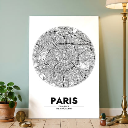 Paris Spot Map Poster