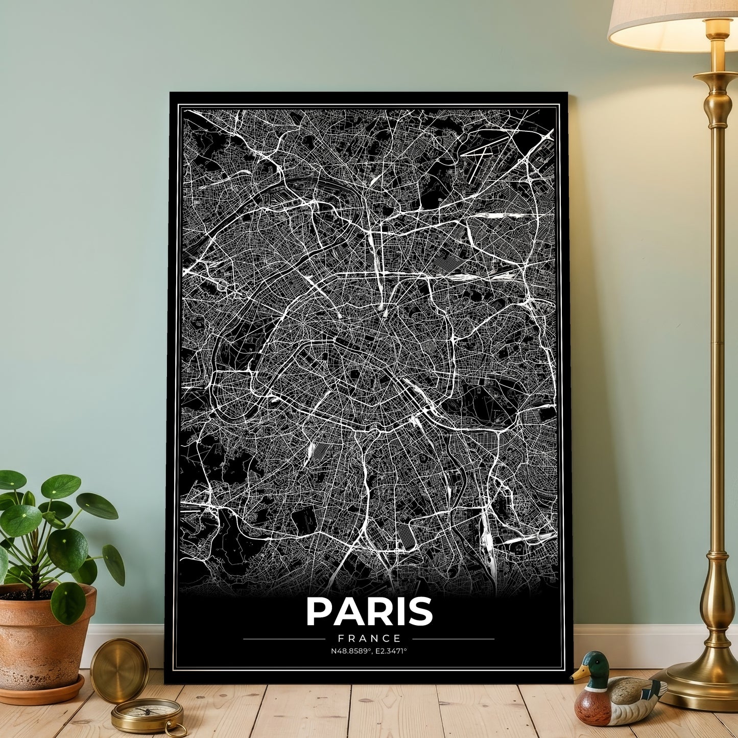 Paris Modern Map Poster