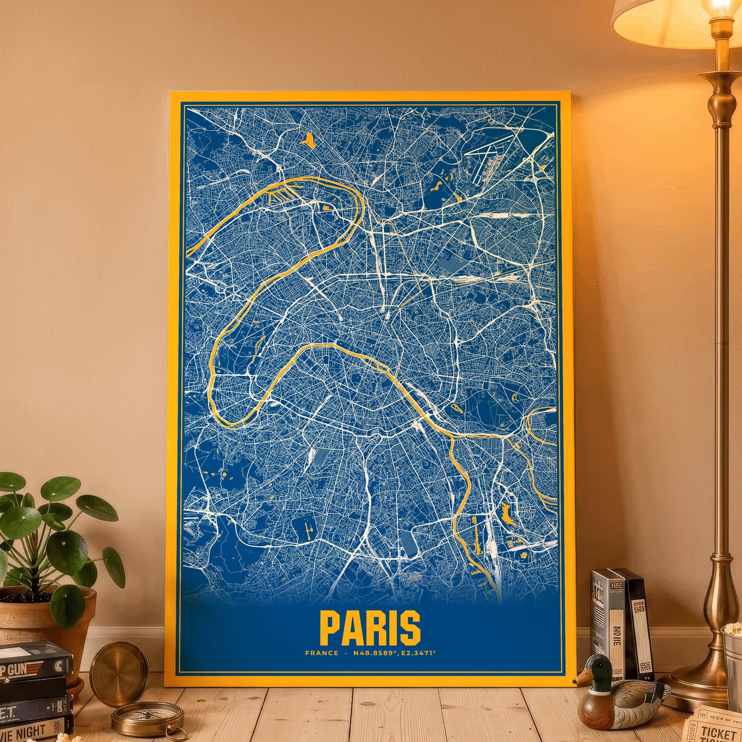 Paris Blockbuster Map Poster