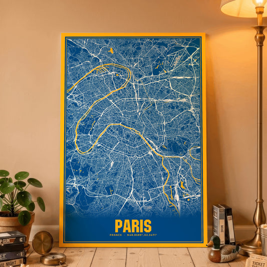 Paris Blockbuster Map Poster