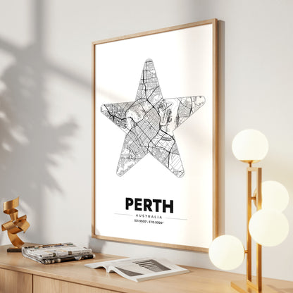 Perth Star Map Poster
