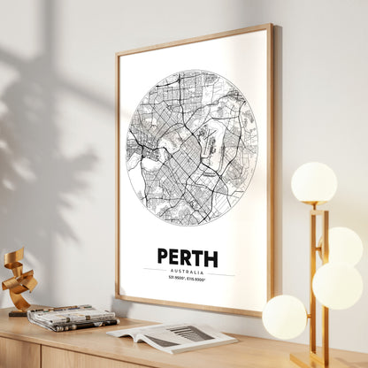 Perth Spot Map Poster