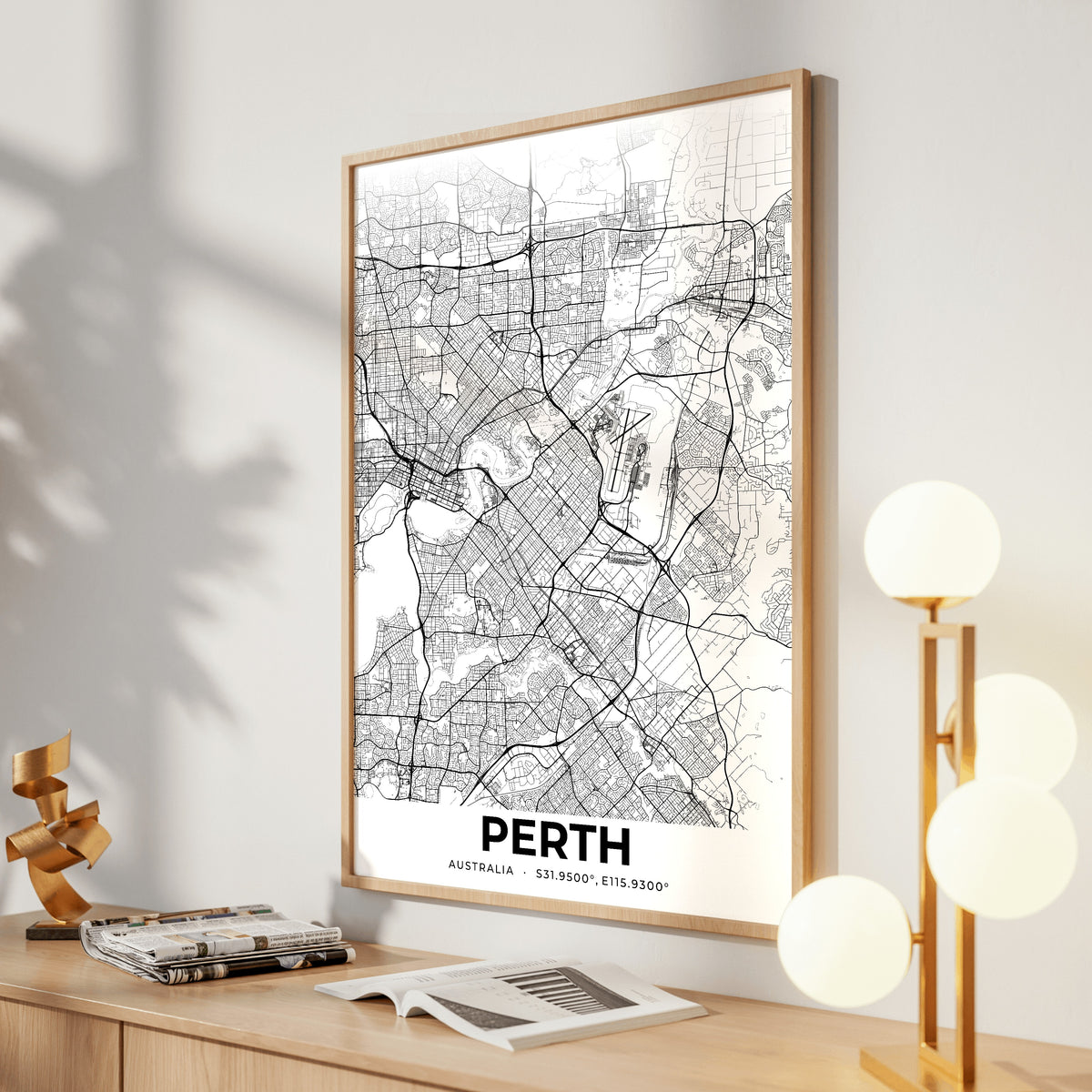 Perth Elegant Map Poster
