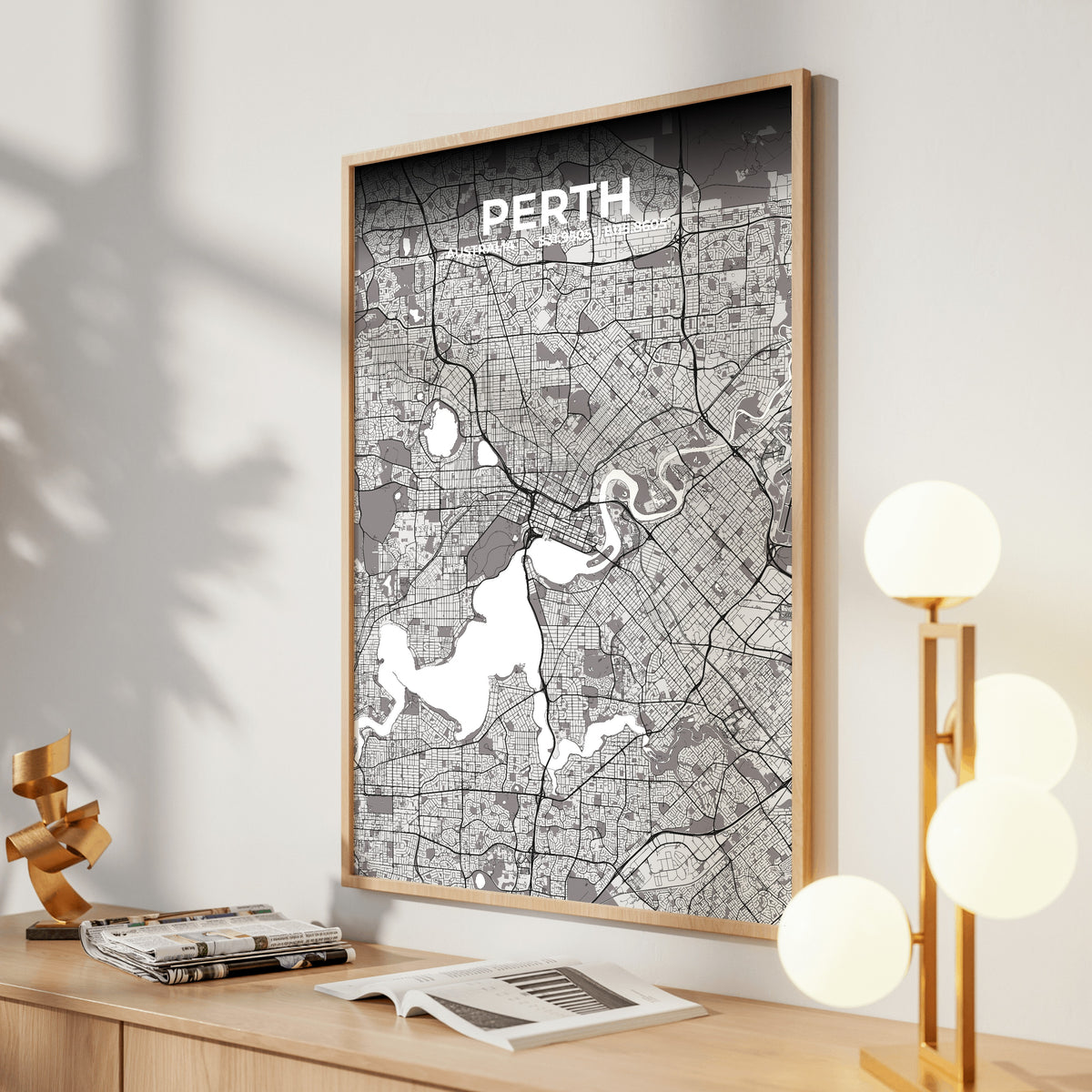 Perth Ash Map Poster