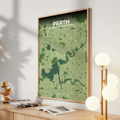Perth Clay Map Poster