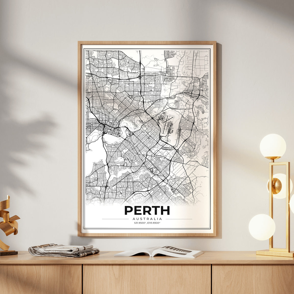 Perth Modern Map Poster