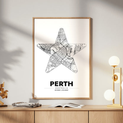 Perth Star Map Poster