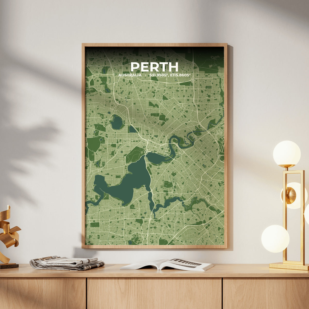 Perth Clay Map Poster