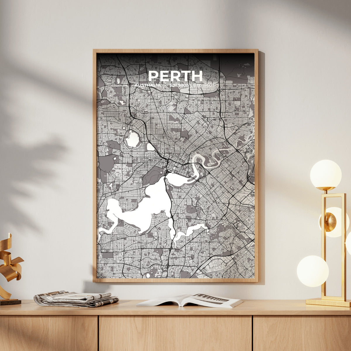 Perth Ash Map Poster