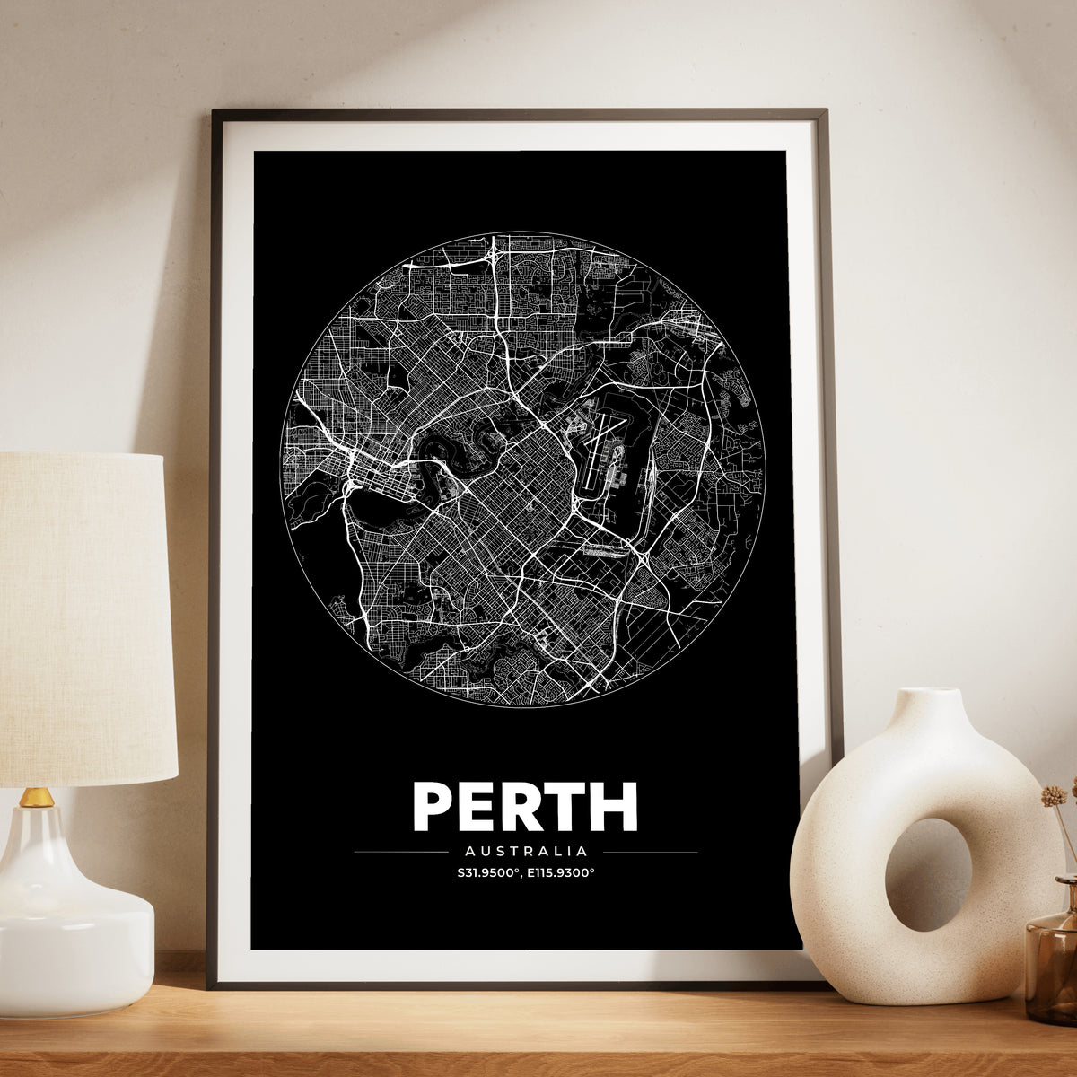 Perth Spot Map Poster