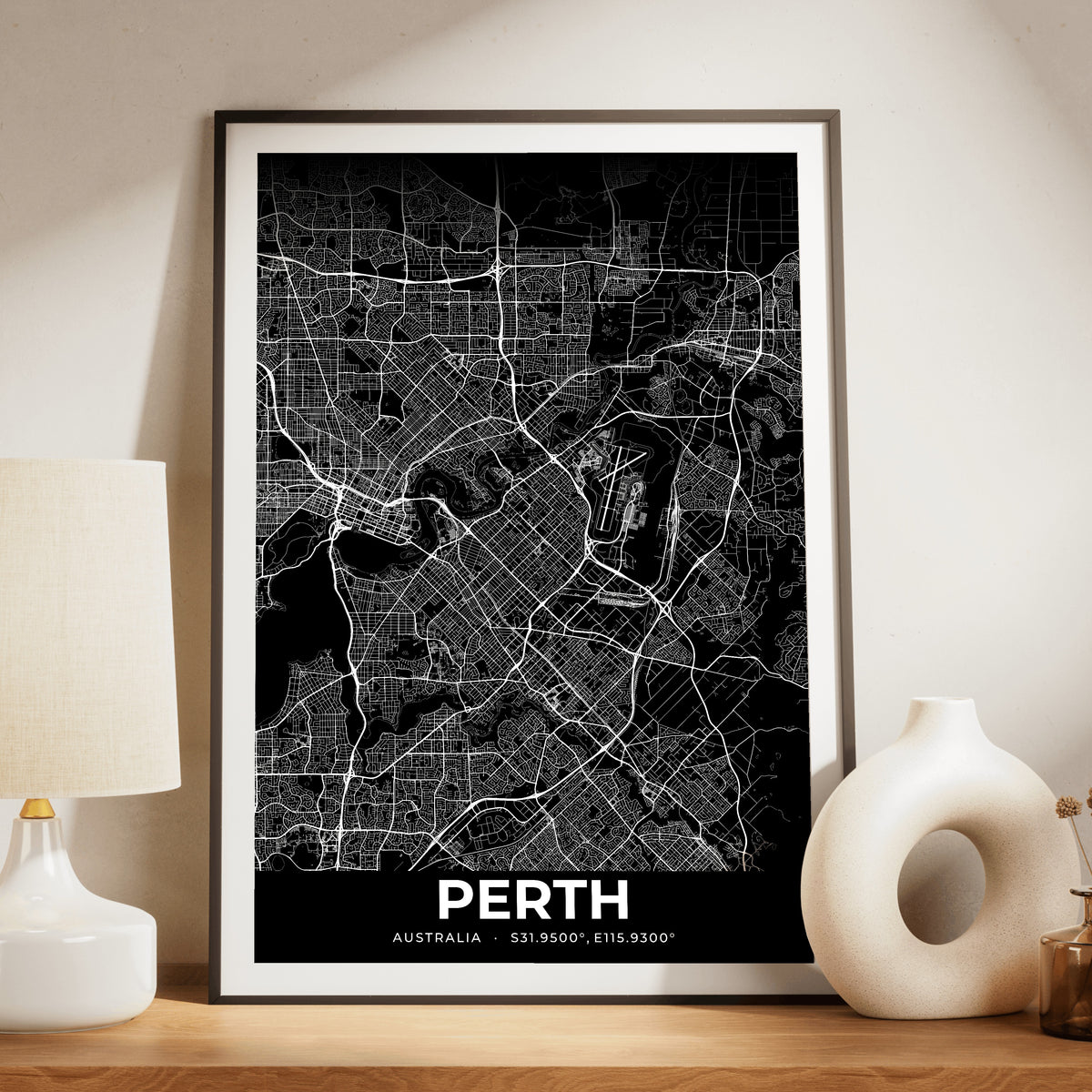 Perth Elegant Map Poster