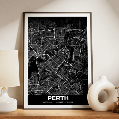Perth Elegant Map Poster