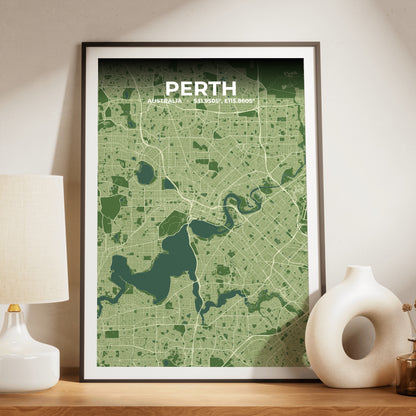 Perth Clay Map Poster