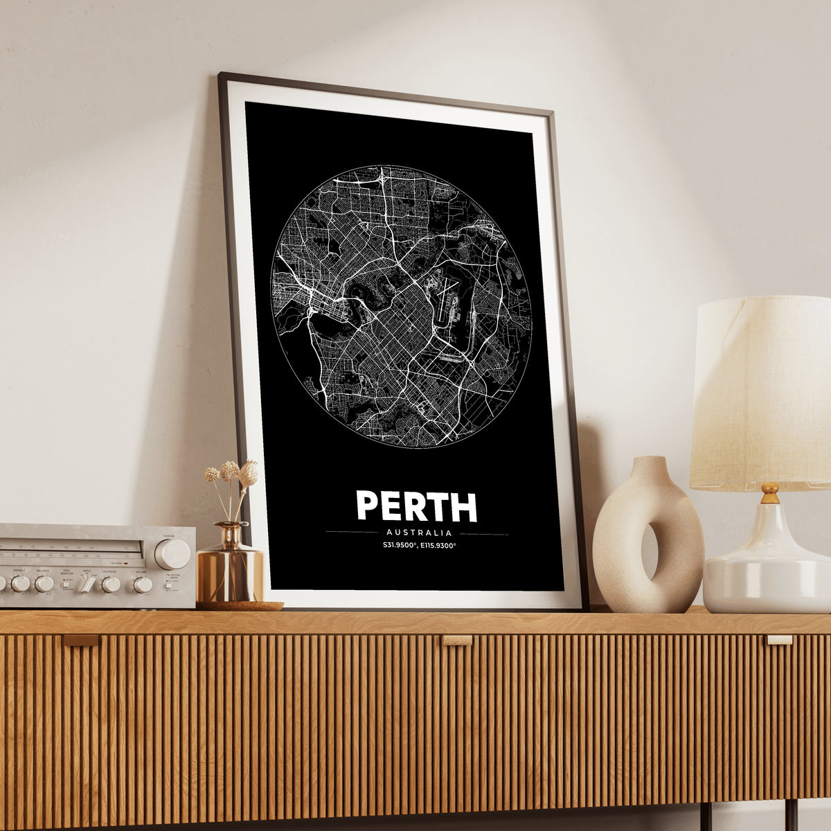 Perth Spot Map Poster