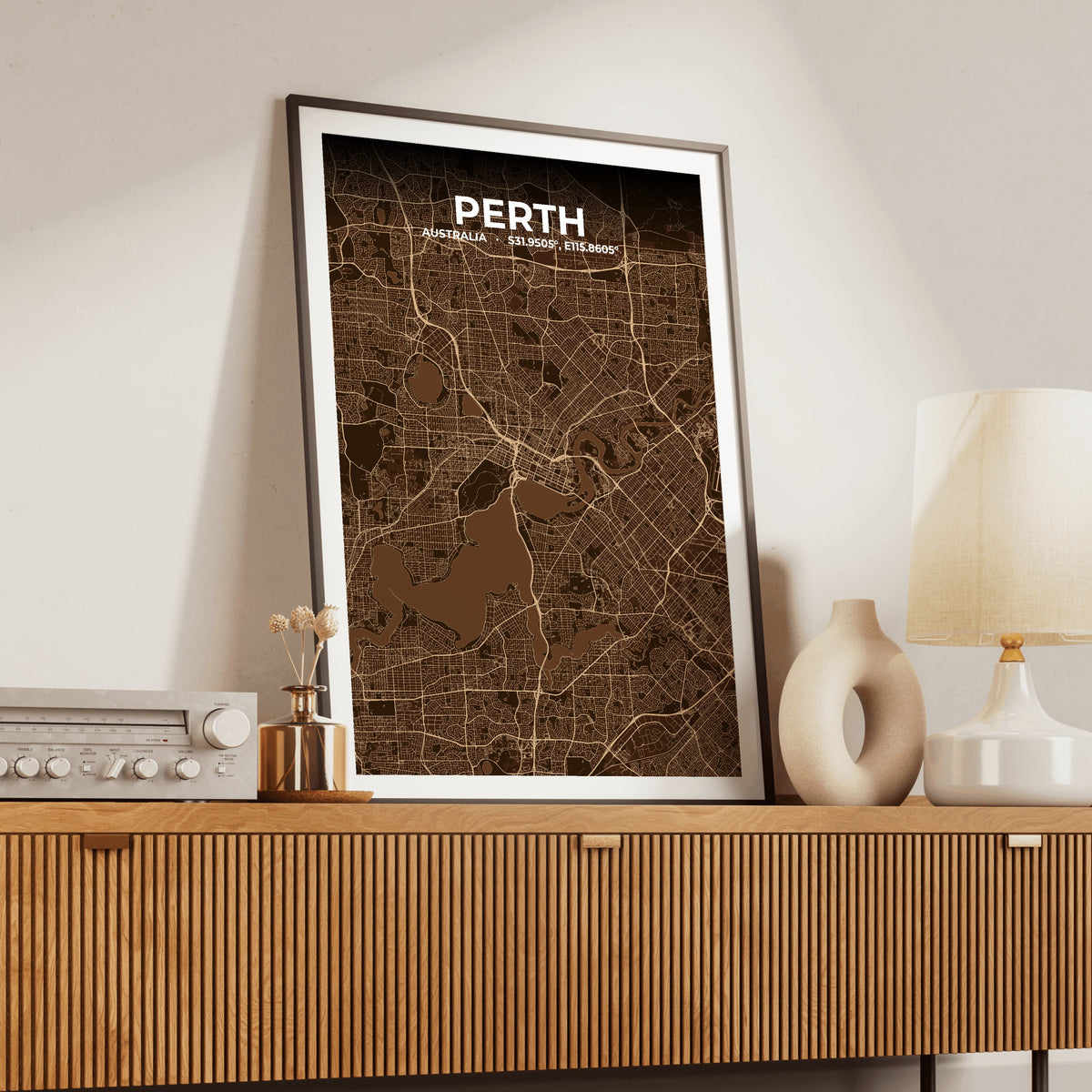 Perth Plum Map Poster