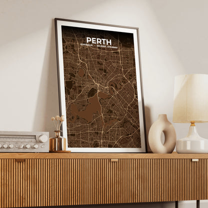 Perth Plum Map Poster