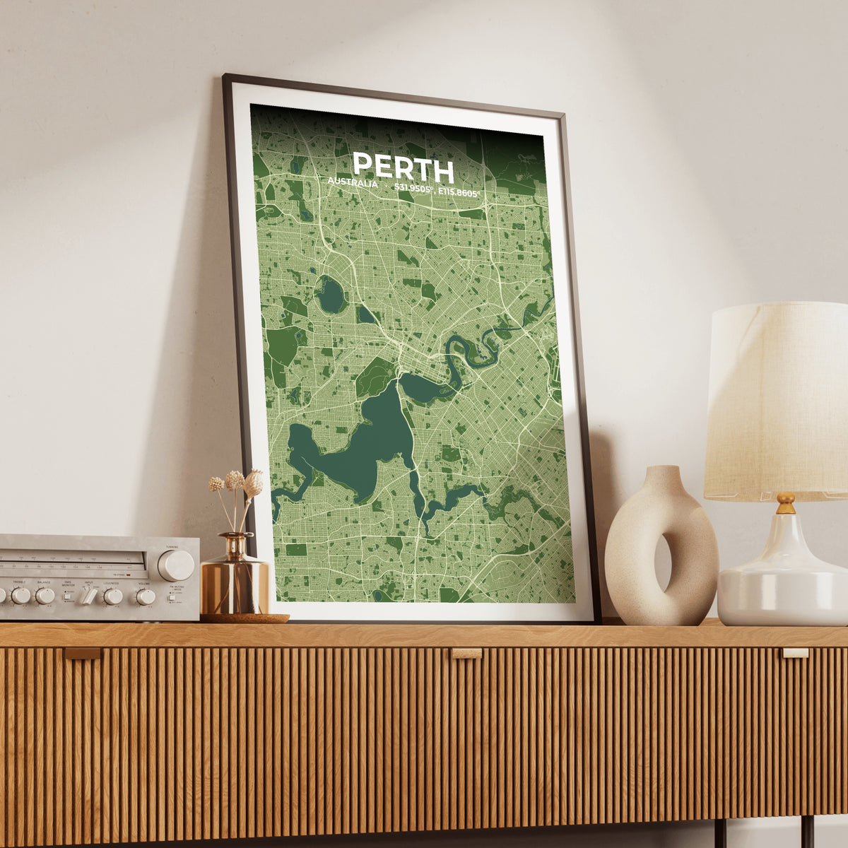 Perth Clay Map Poster