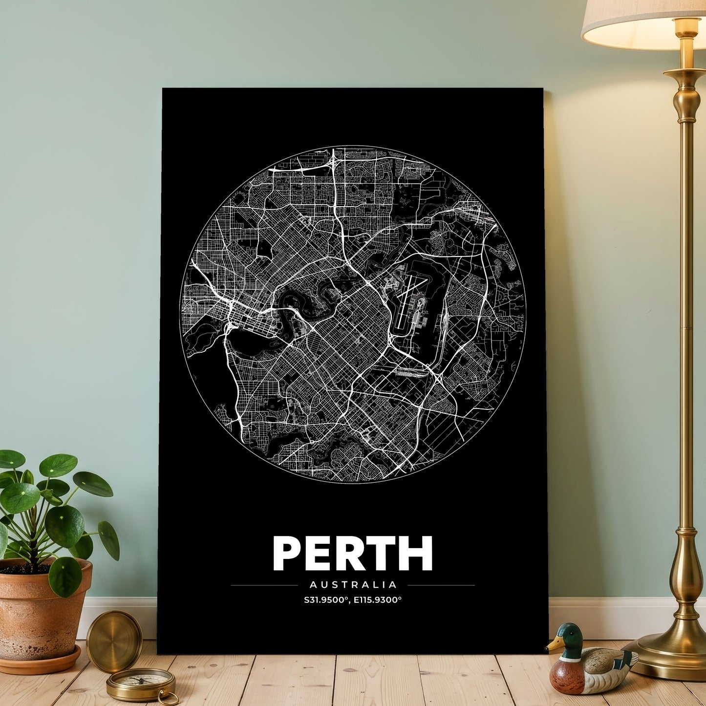 Perth Spot Map Poster