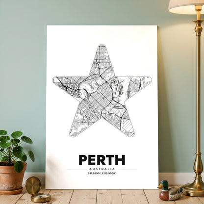 Perth Star Map Poster