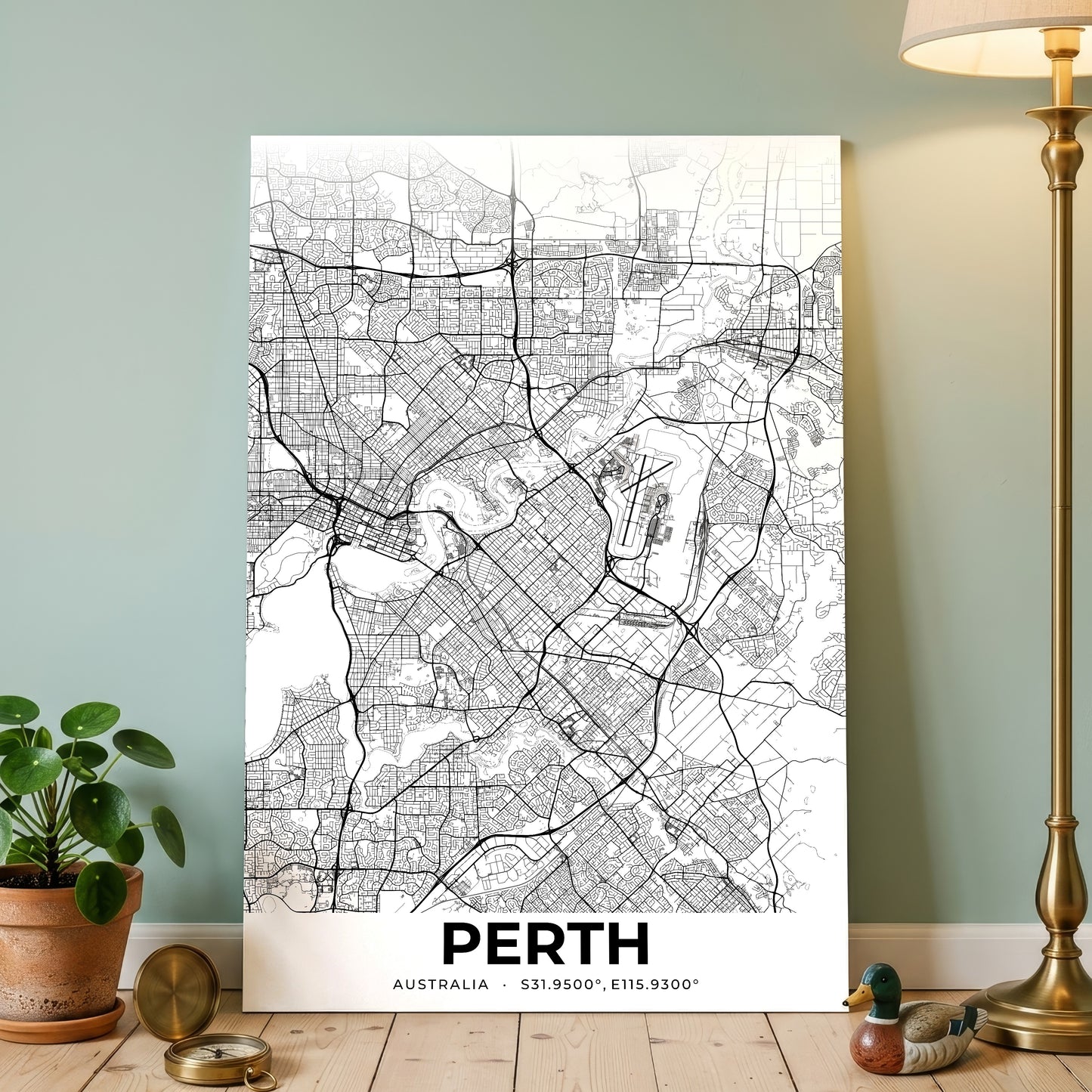 Perth Elegant Map Poster