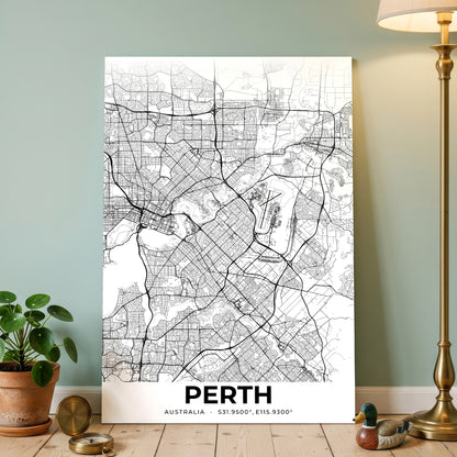 Perth Elegant Map Poster