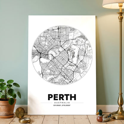 Perth Spot Map Poster