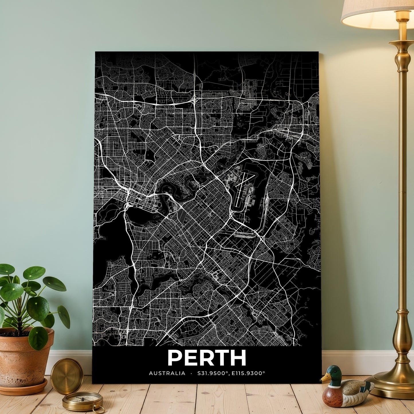 Perth Elegant Map Poster