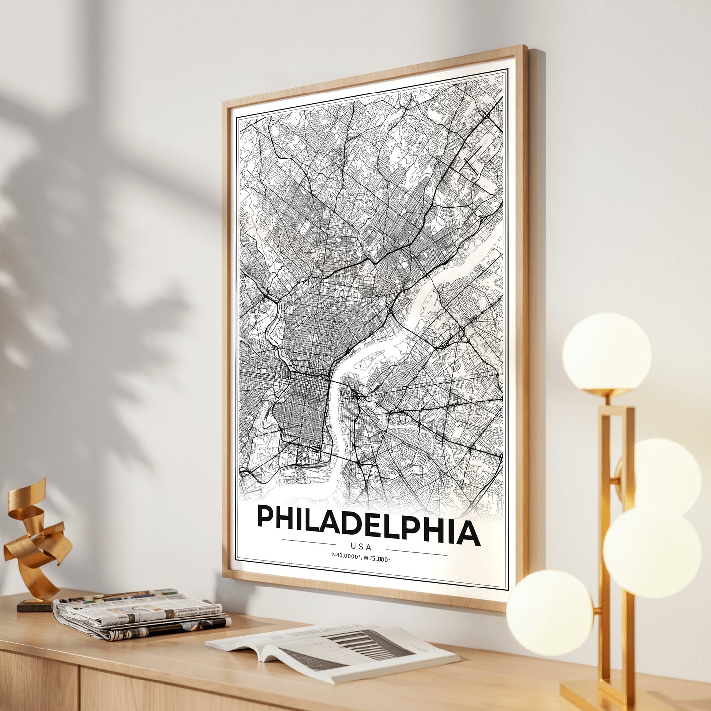 Philadelphia Modern Map Poster