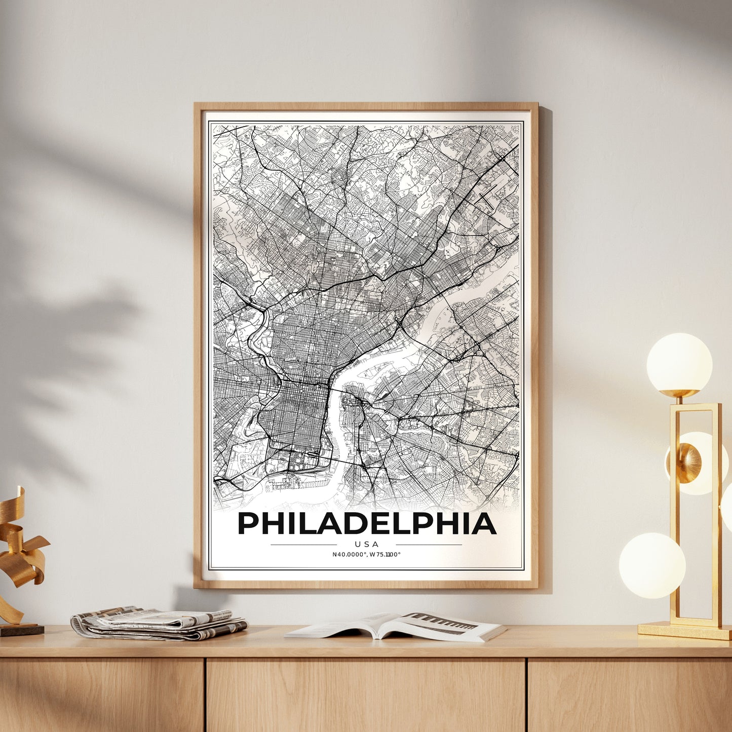 Philadelphia Modern Map Poster