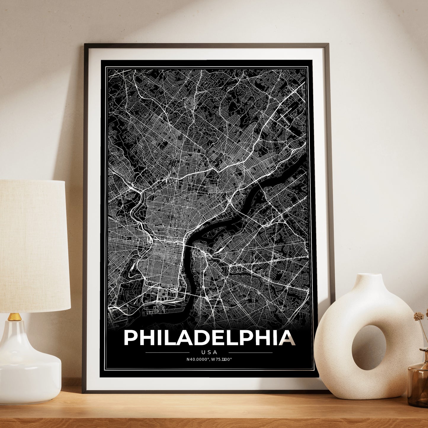 Philadelphia Modern Map Poster