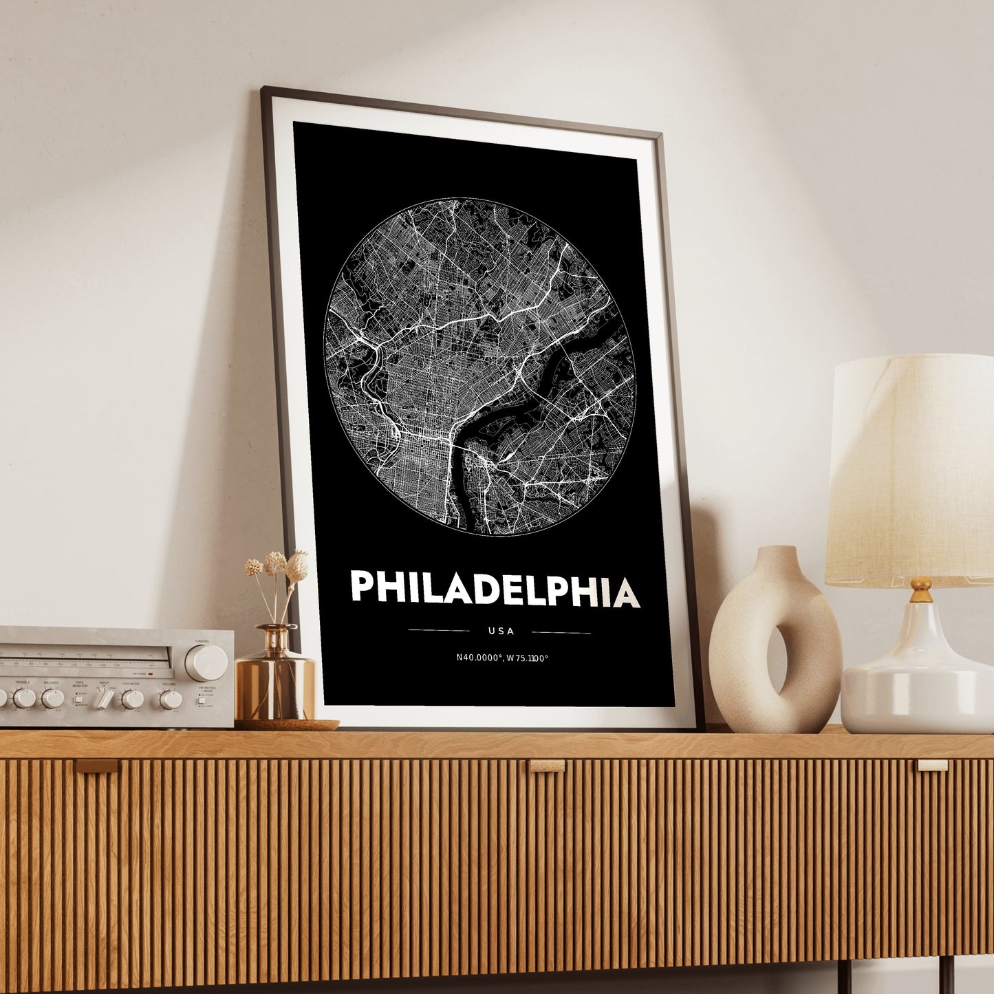 Philadelphia Spot Map Poster