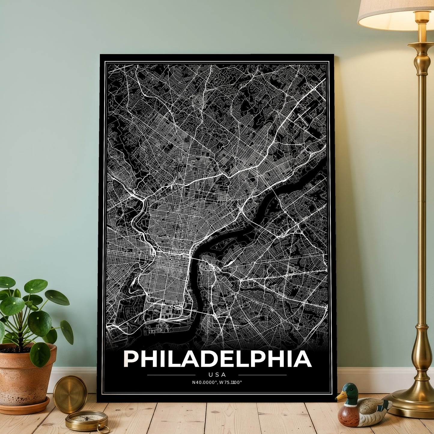 Philadelphia Modern Map Poster