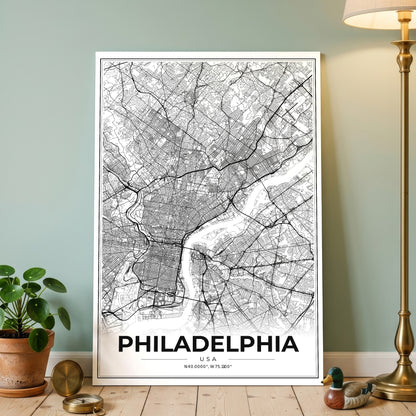 Philadelphia Modern Map Poster