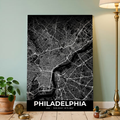 Philadelphia Elegant Map Poster