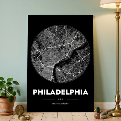 Philadelphia Spot Map Poster