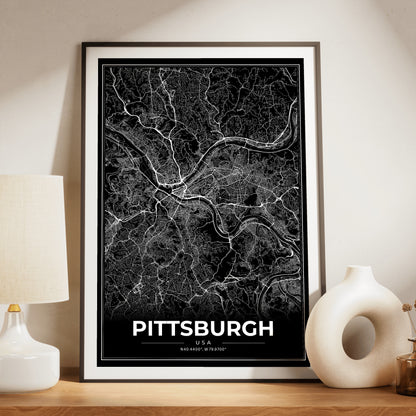 Pittsburgh Modern Map Poster