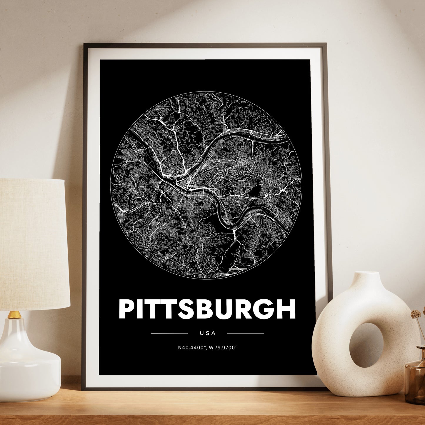 Pittsburgh Spot Map Poster