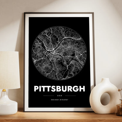 Pittsburgh Spot Map Poster