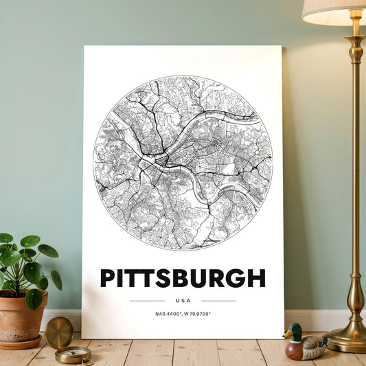 Pittsburgh Spot Map Poster
