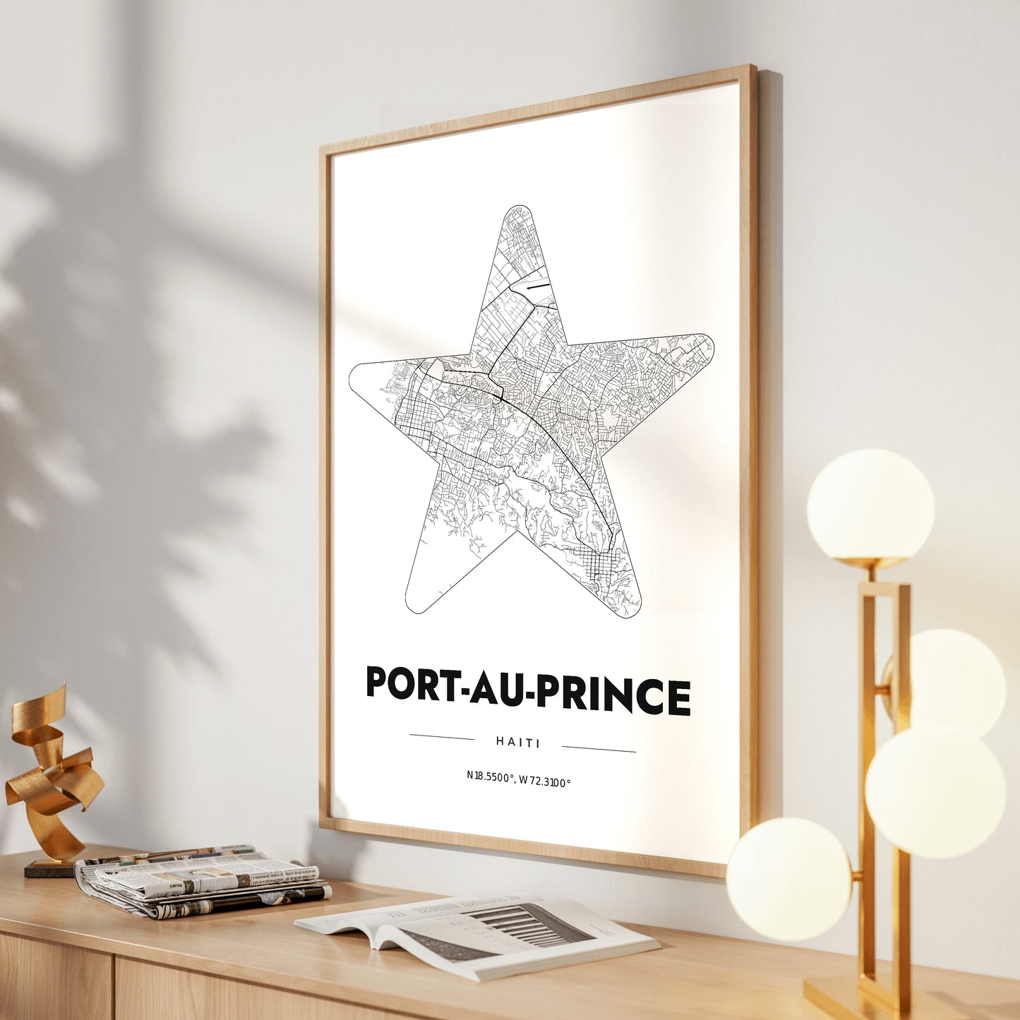 Port-au-Prince Star Map Poster