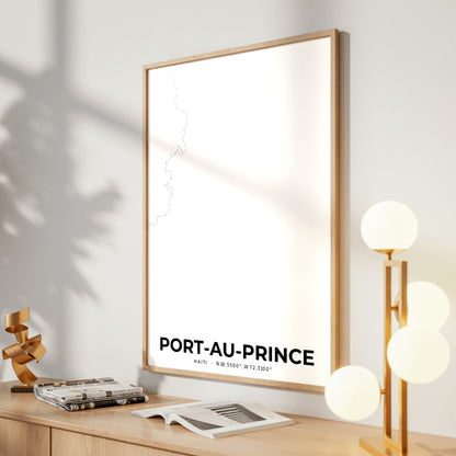 Port-au-Prince Elegant Map Poster