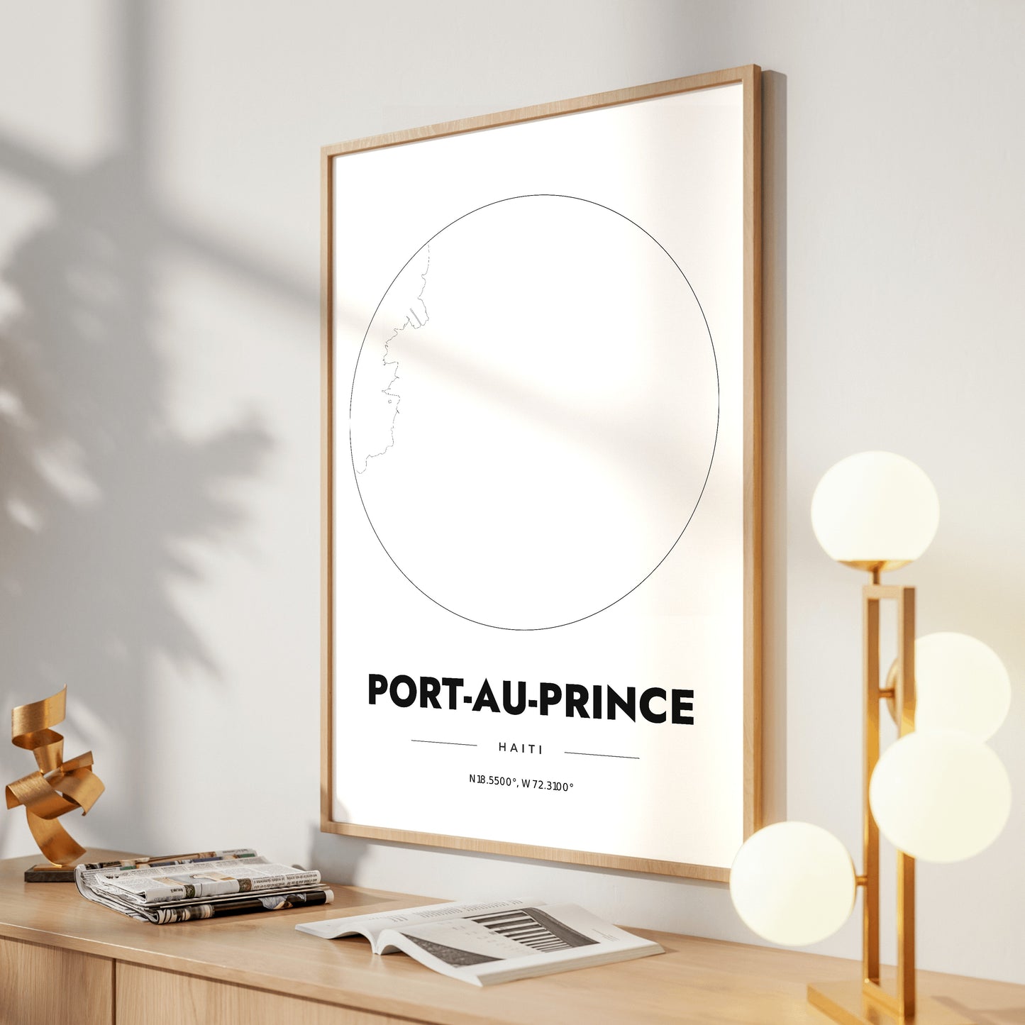 Port-au-Prince Spot Map Poster