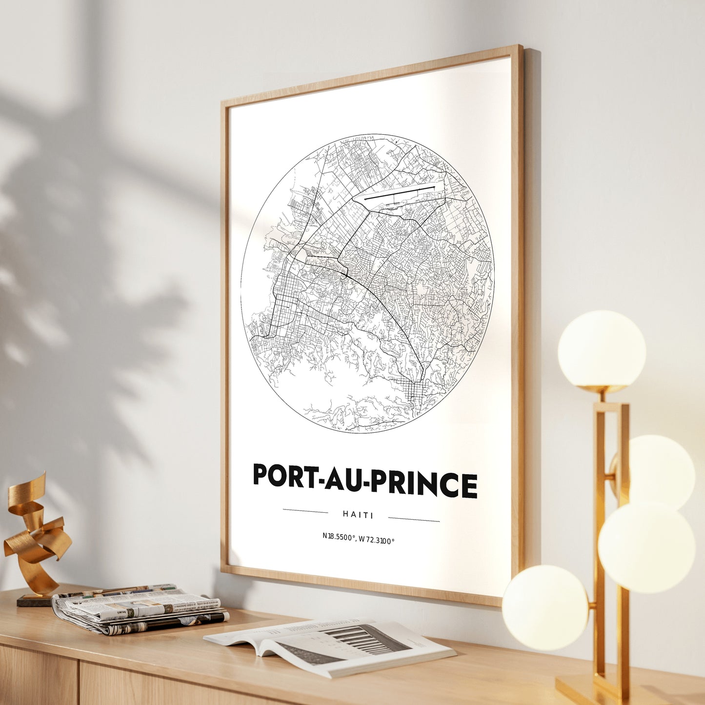 Port-au-Prince Spot Map Poster