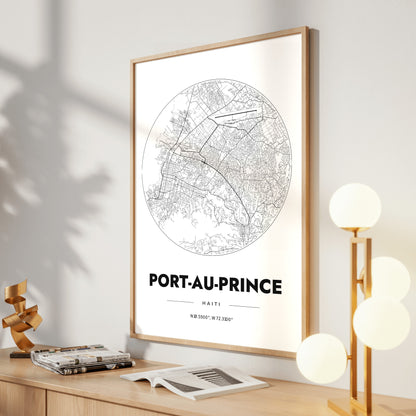 Port-au-Prince Spot Map Poster