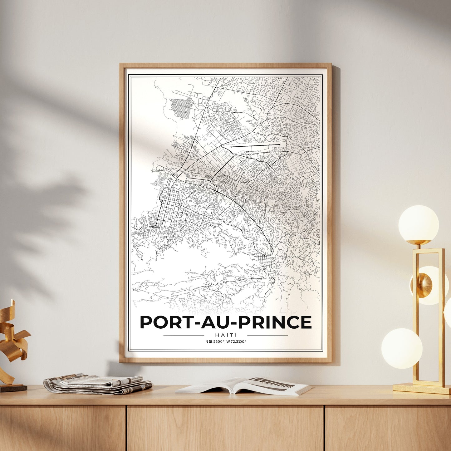Port-au-Prince Modern Map Poster
