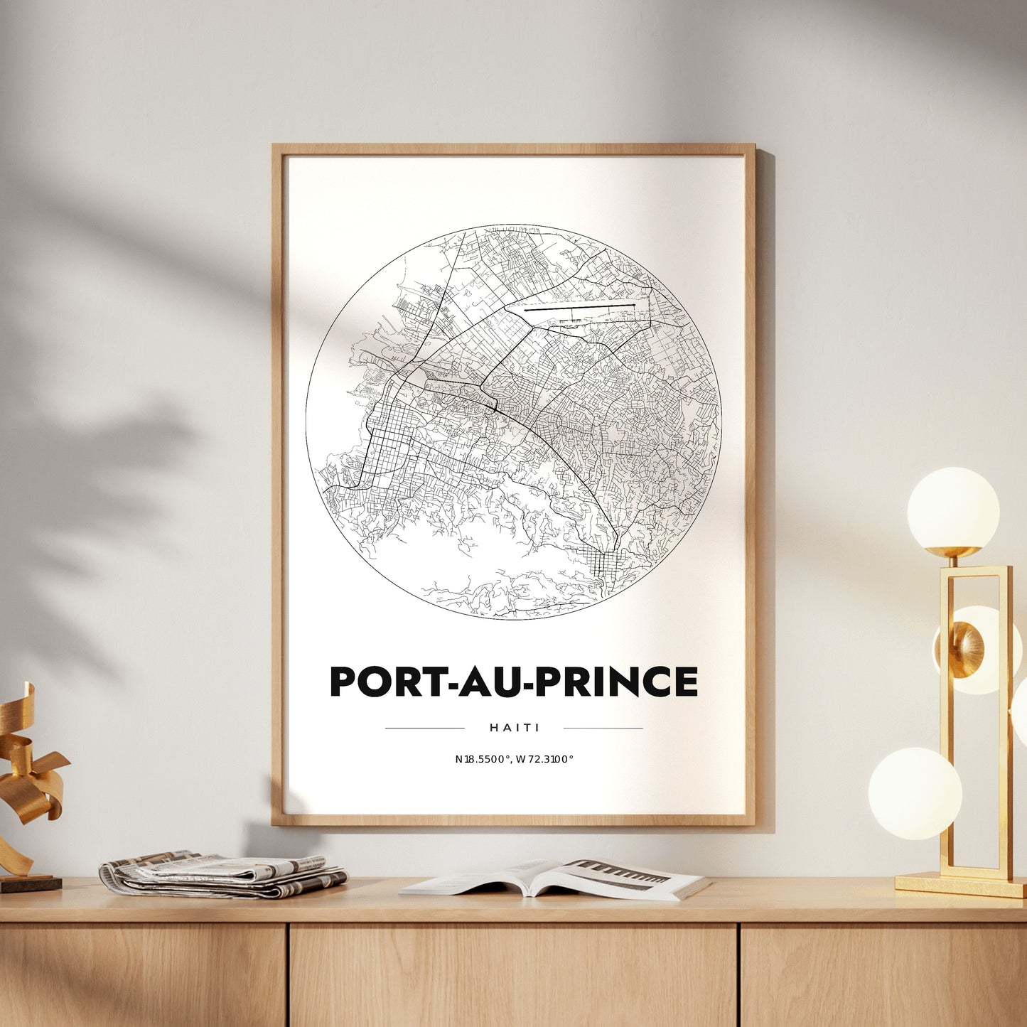 Port-au-Prince Spot Map Poster