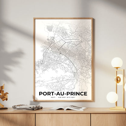 Port-au-Prince Elegant Map Poster